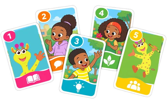 Tsehai flashcards fanned out.