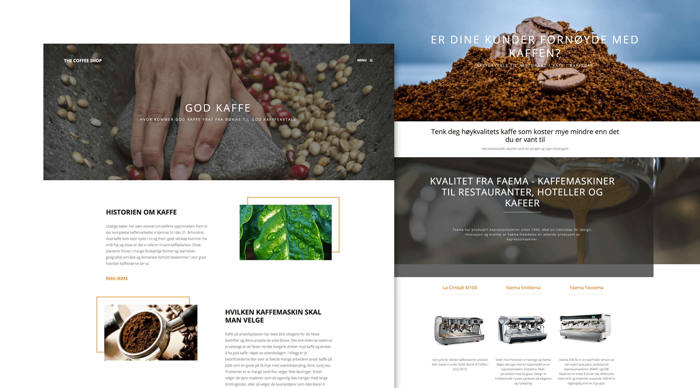The Coffee Shop Website Design Service by Resolution Studio